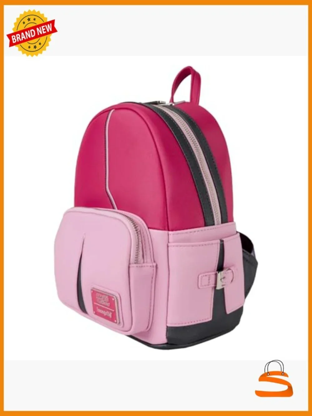 Naruto Sakura Cosplay Mini Backpack, Faux Leather, Adjustable Straps